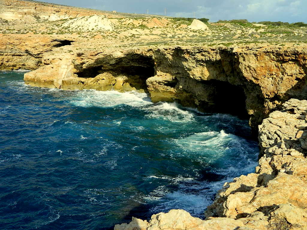 Il majjistral cliff in Malta